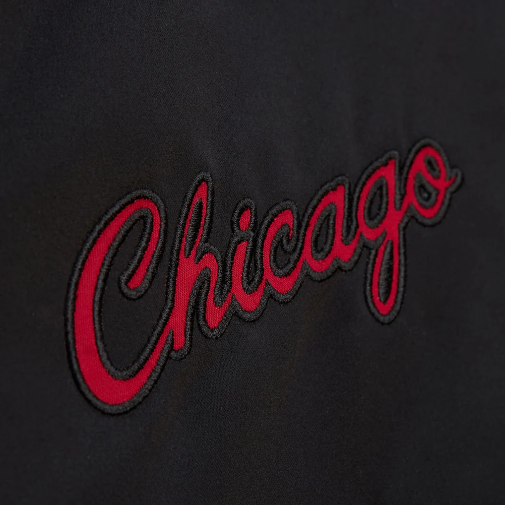 Chicago Bulls Black Out Full-Snap Varsity Jacket - Image 3