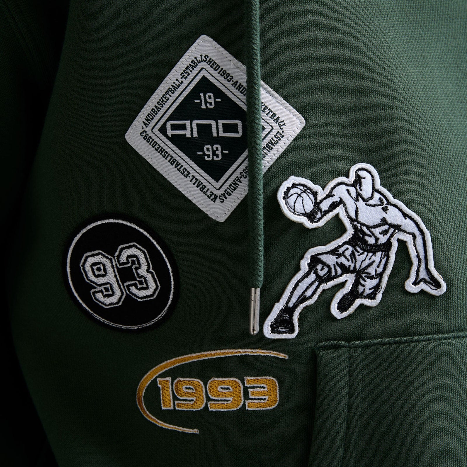 Respect The Game Multi Badge Full Zip Hoodie - Image 5