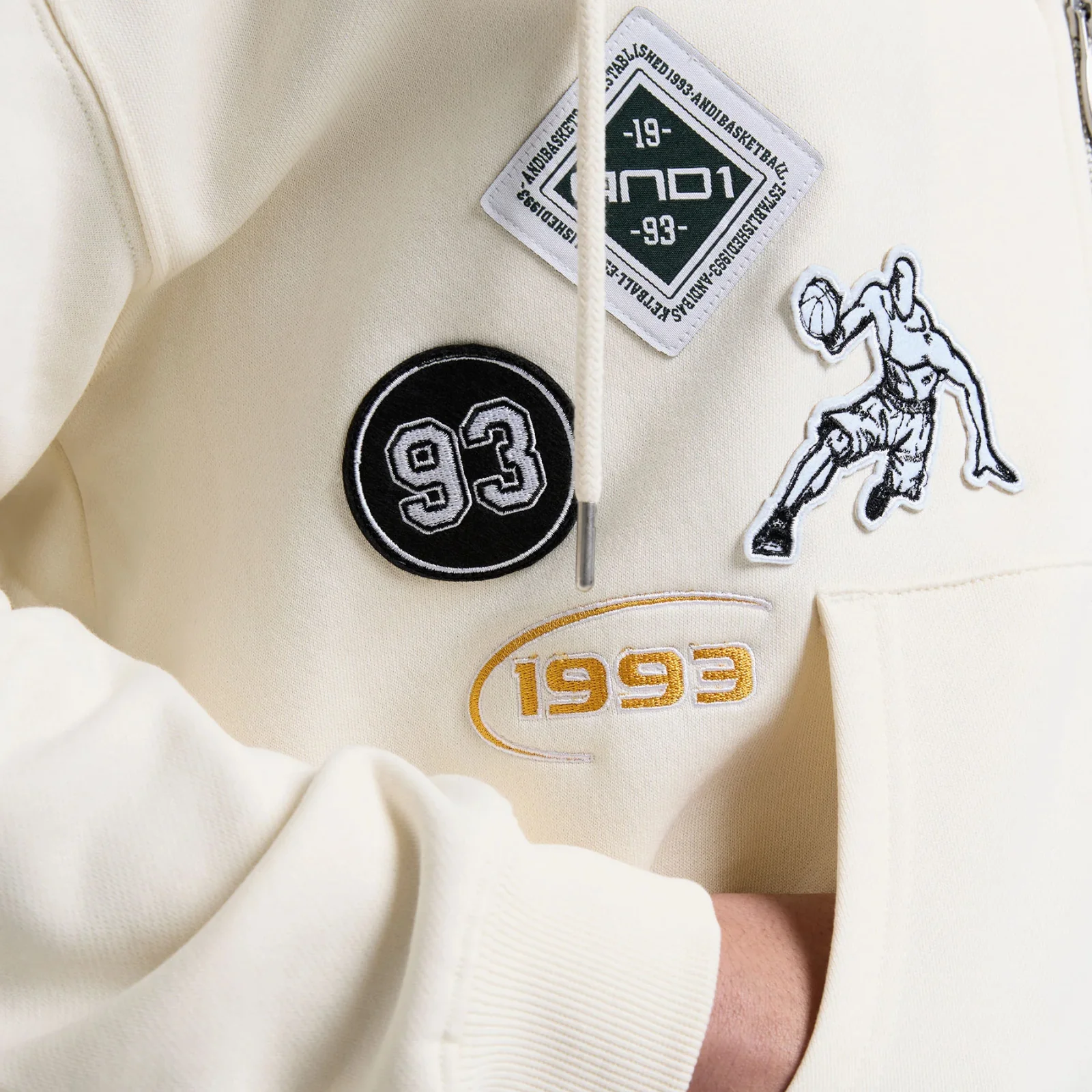 Respect The Game Multi Badge Full Zip Hoodie - Image 9